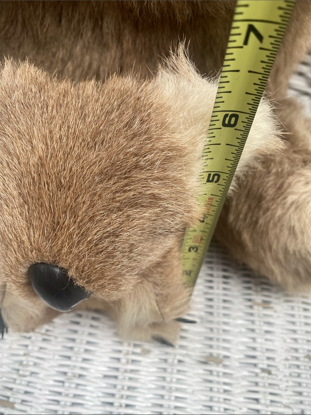 Vintage Plush Brown Koala Stuffed Animal Toy with Yellow Bow and Joey Koala - Picture 16 of 16